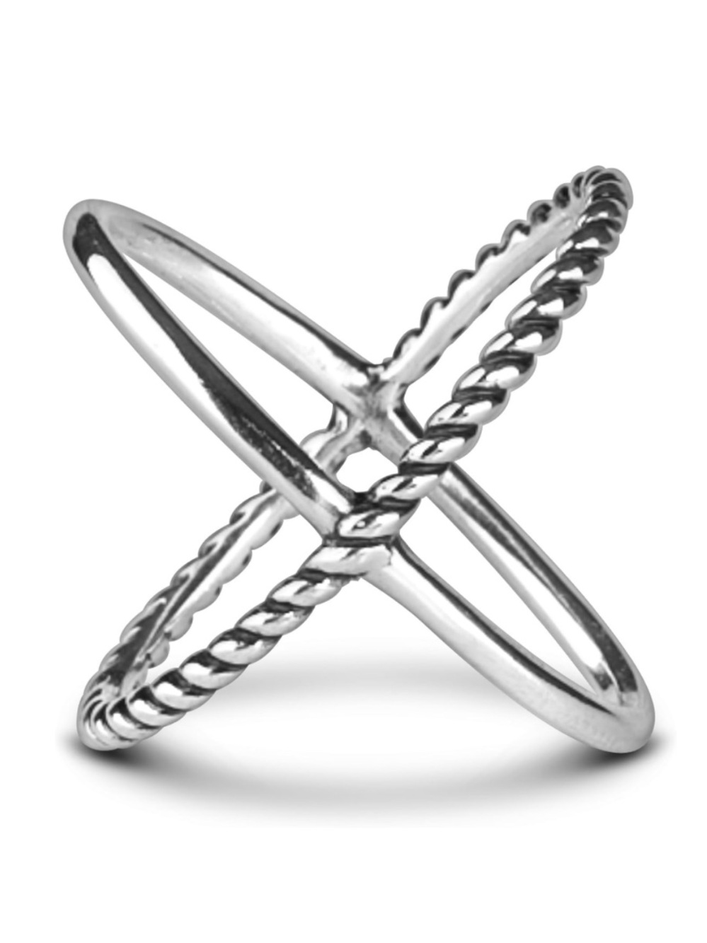 Carolyn Pollack Sterling Silver X Ring Size 9 Stamped 925